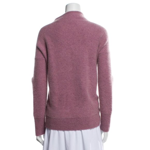 Vince Boiled Cashmere Funnel Neck Sweater Pink Purple M - Picture 2 of 4